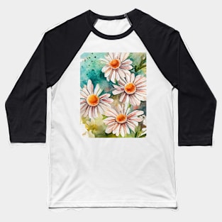 Daisy watercolor painting #1 Baseball T-Shirt